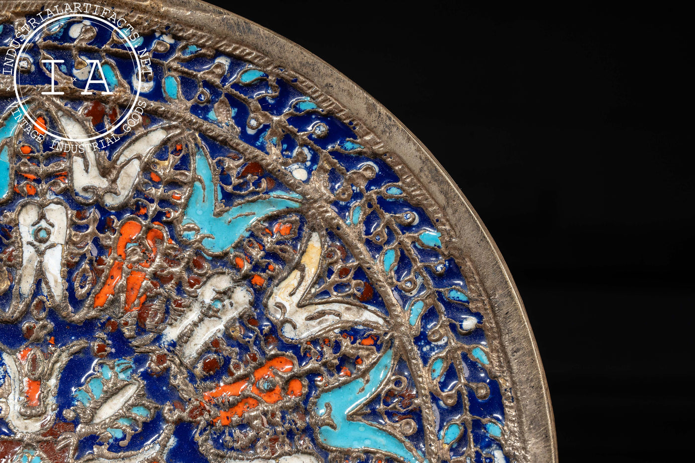 Vintage Cloisonné Enamel Hanging Plate
