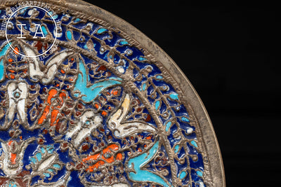 Vintage Cloisonné Enamel Hanging Plate
