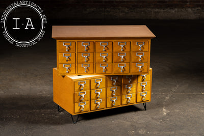 Mid-Century 30-Drawer Library Card Catalog Cabinet