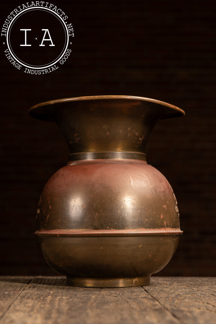 redskin brand chewing tobacco spittoon year made Vintage Copper Brass 10 Ice Bucket Washington Vintage Red Skin Brand Chewing