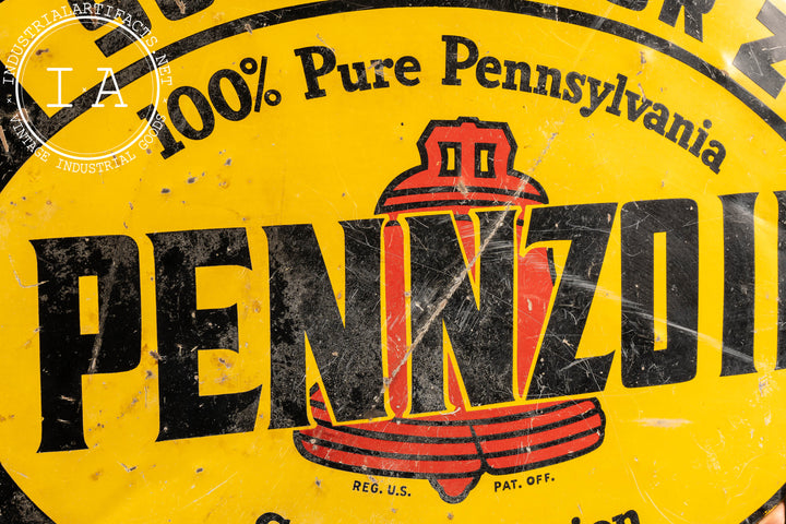 Vintage Pennzoil Flange Sign – Industrial Artifacts