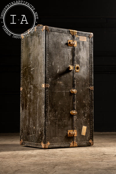 Early 20th Century Wardrobe Steamer Trunk