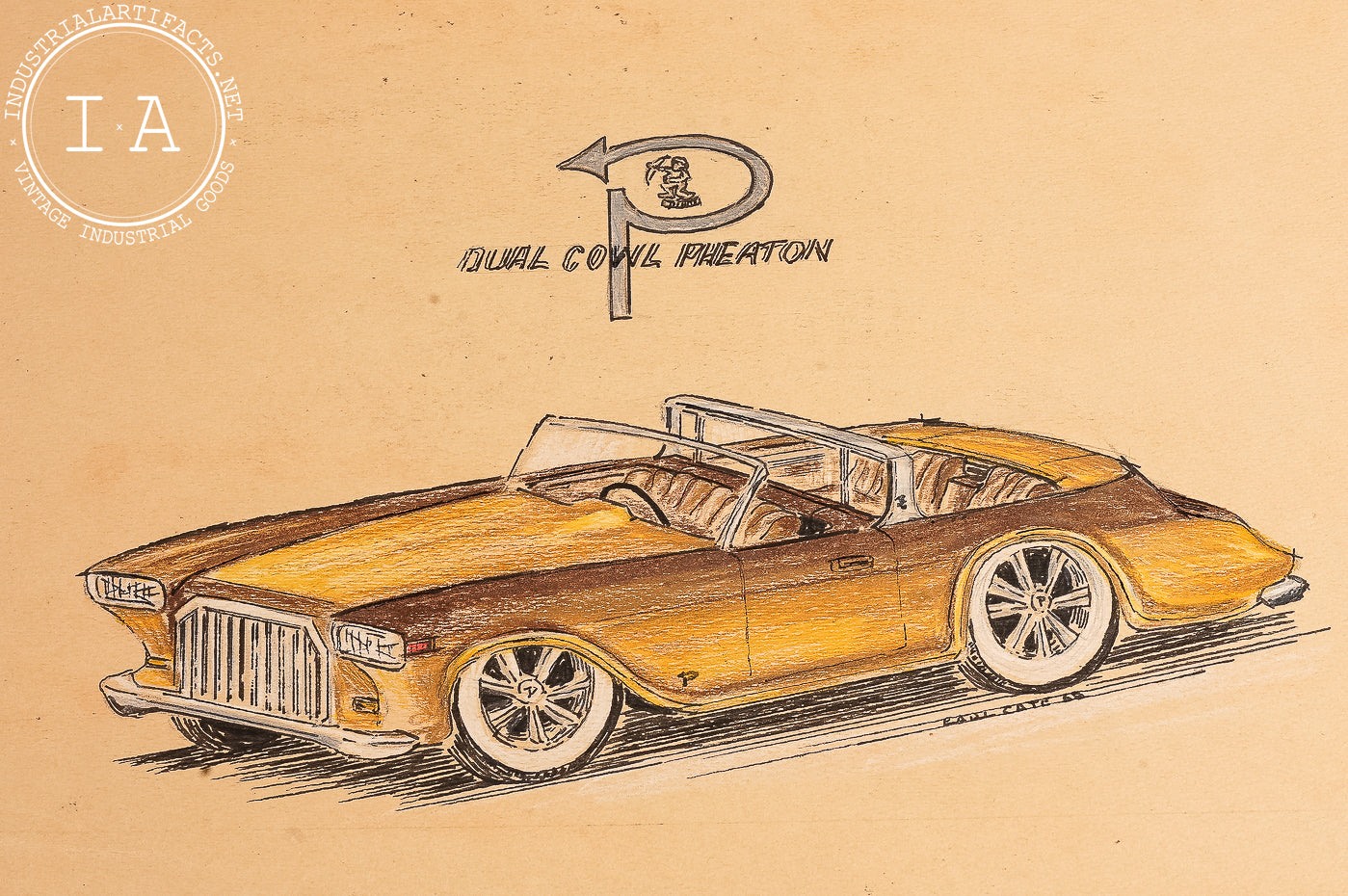 c. 1960s/1970s Pierce-Arrow Spec Concept Drawings