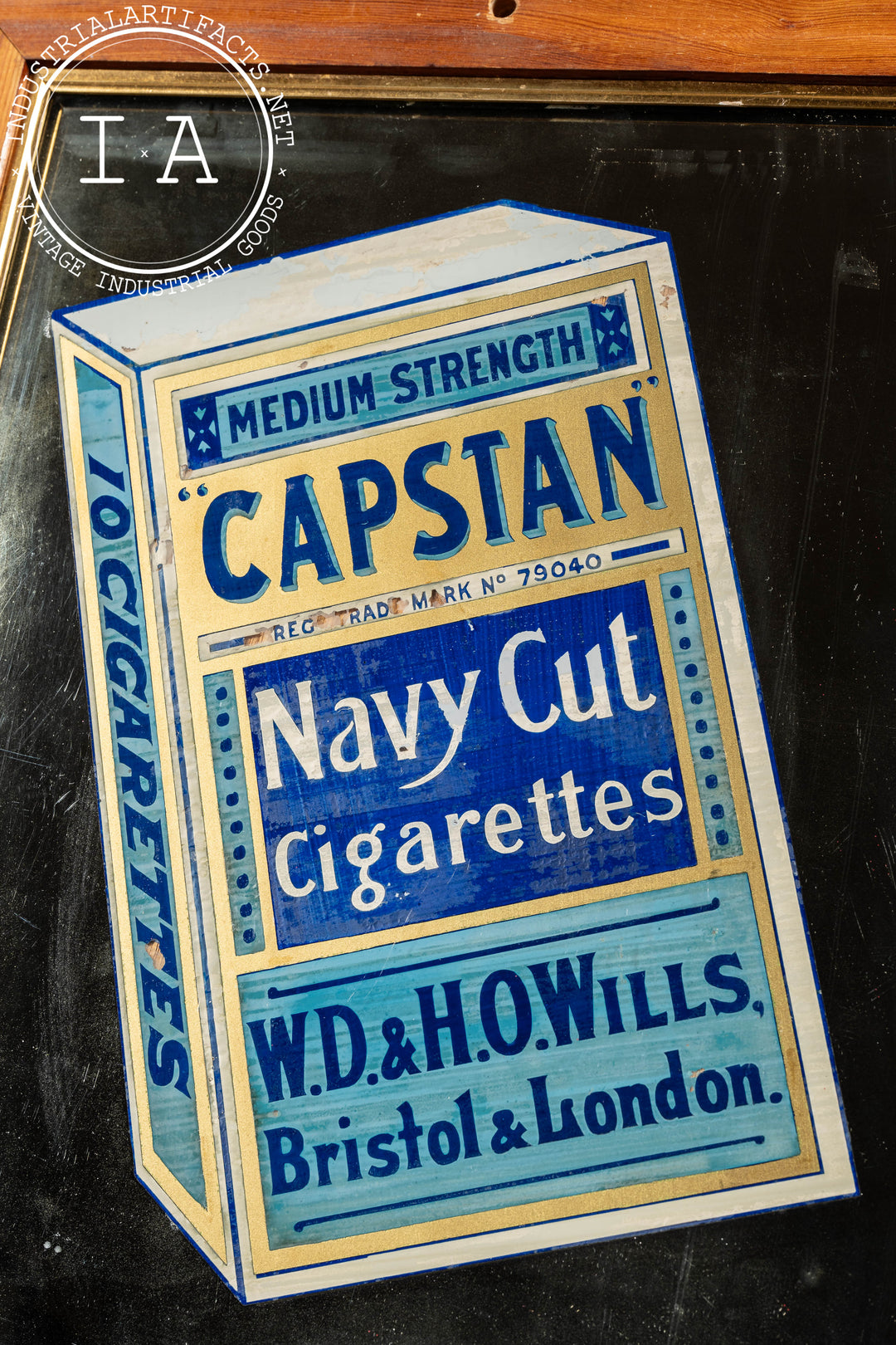 capstan cigarette owner Antique Capstan Cigarettes Framed Advertising Mirror – Industrial Artifacts