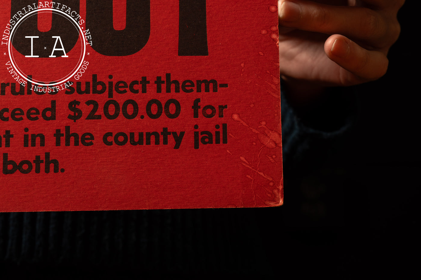 Vintage Cardstock Measles Quarantine Warning Sign