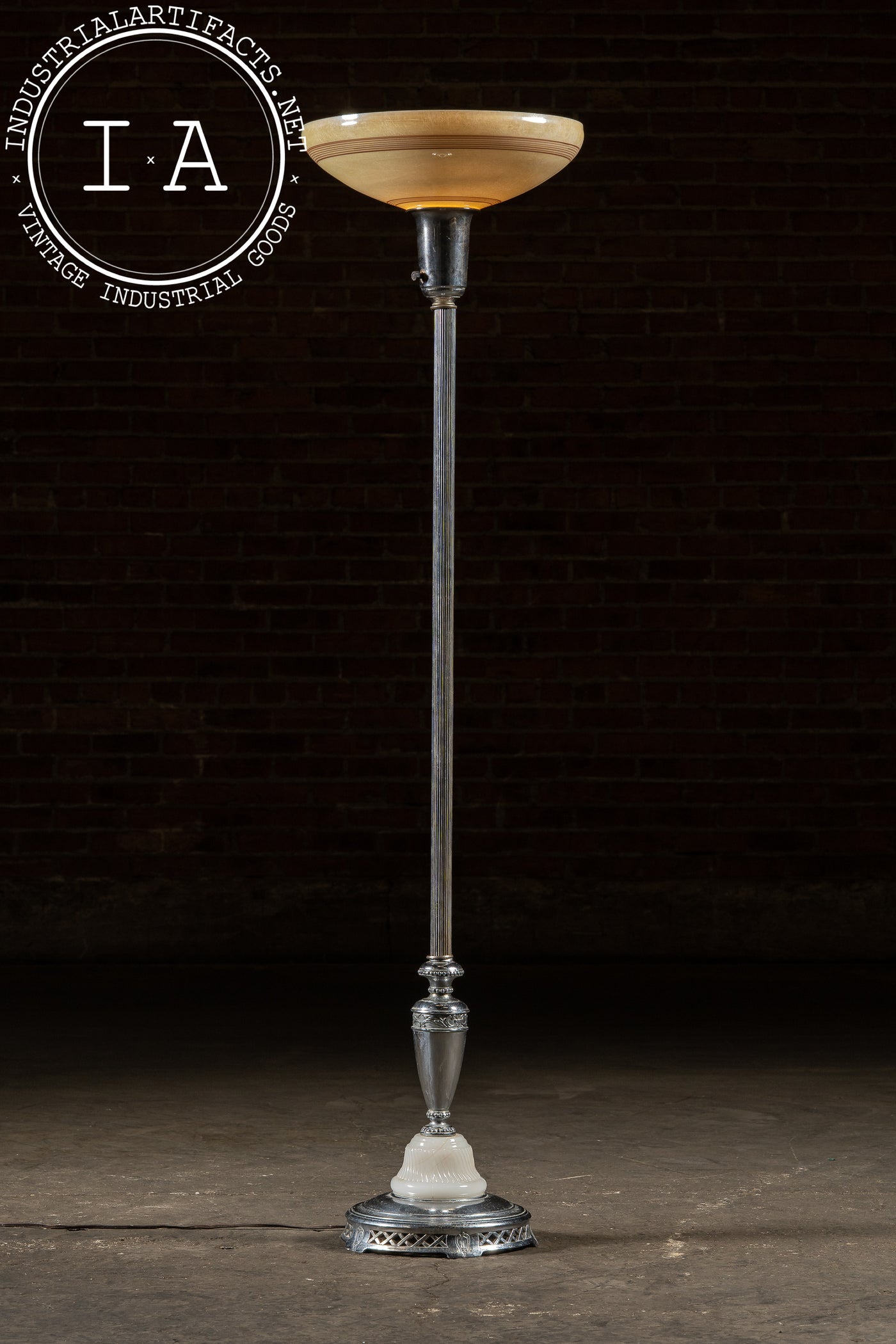 Art Deco Torchiere Floor Lamp