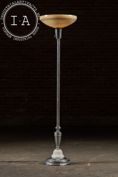 Art Deco Torchiere Floor Lamp