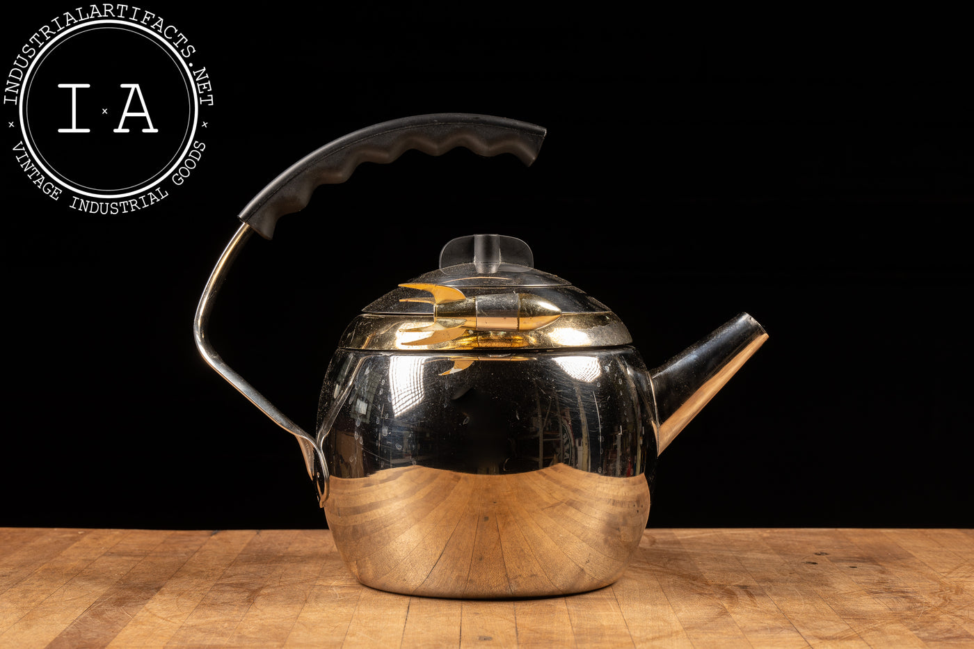 Contemporary Space Age Stainless Steel Tea Kettle