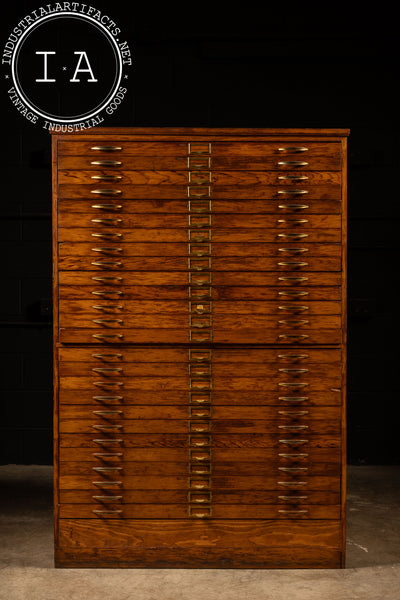 Large Antique Flat File Cabinet