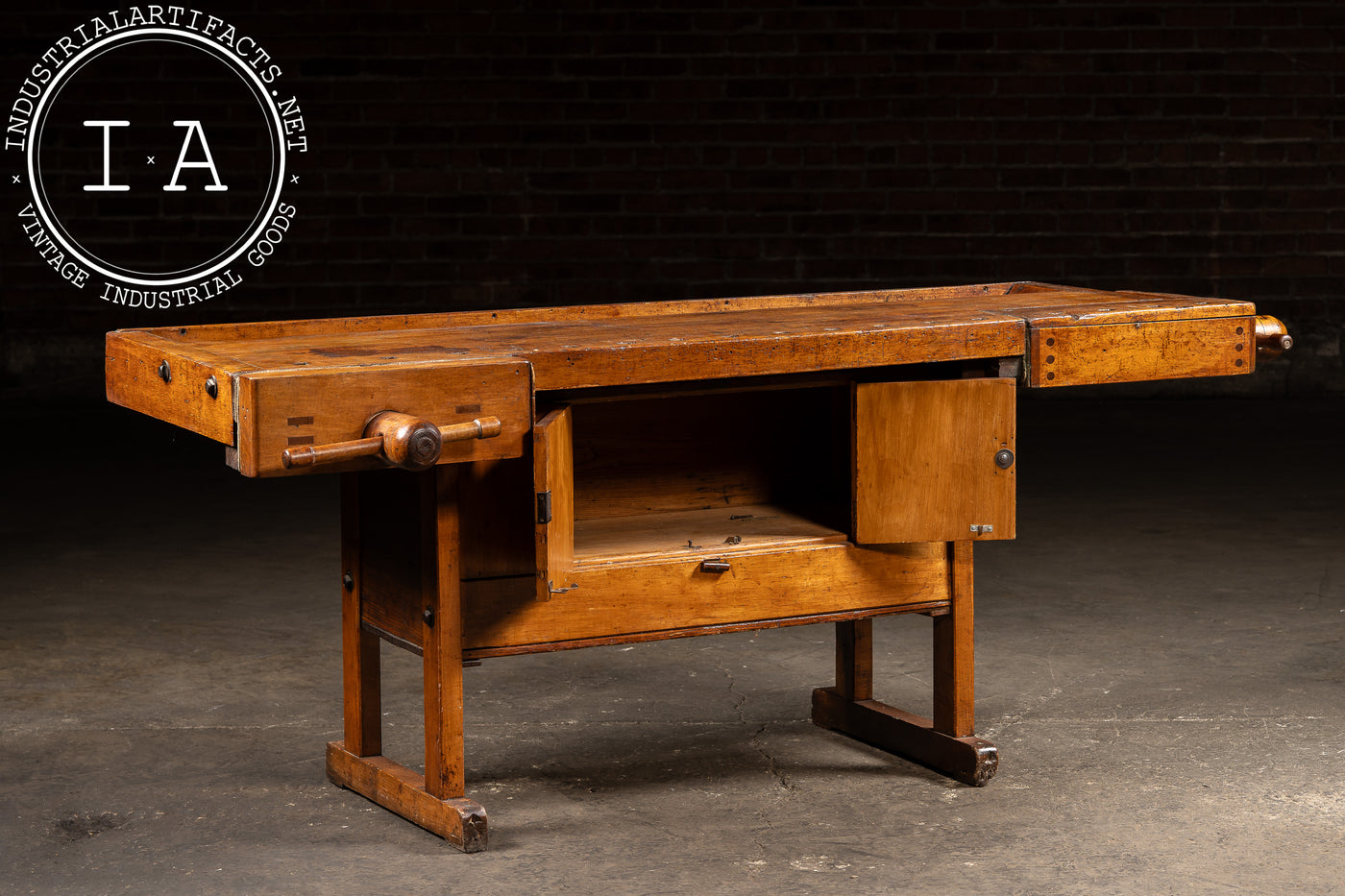 Antique French Carpenter's Workbench