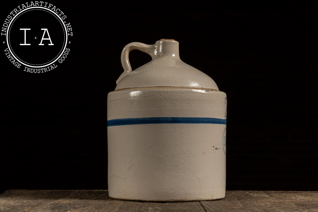 Early 20th Century 2-Gal. Stoneware Crock by Blue Band