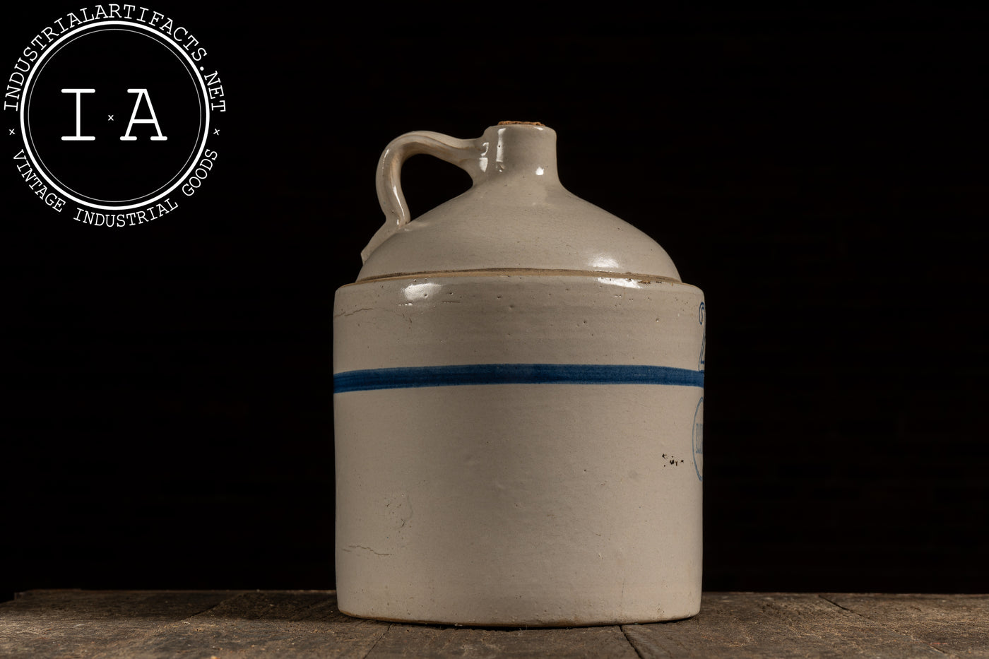 Early 20th Century 2-Gal. Stoneware Crock by Blue Band