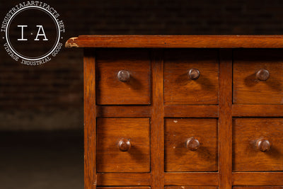Early 20th Century 18-Drawer Apothecary Cabinet on Cabriole Brass Stand