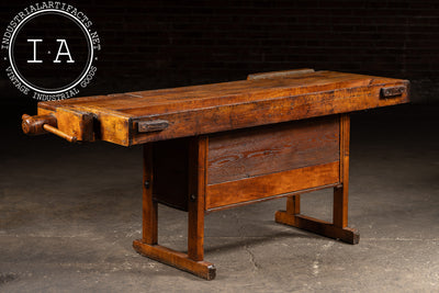 Antique French Carpenter's Workbench