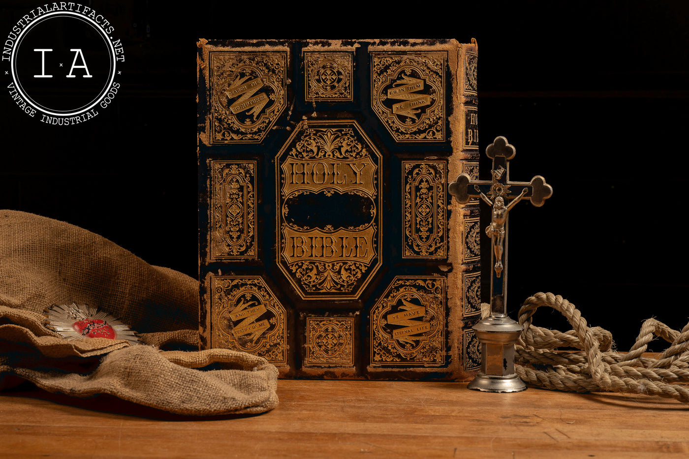 Late 19th Century Ellwood Family Bible - DeKalb, IL