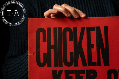 Vintage Cardstock Chicken Pox Quarantine Warning Sign