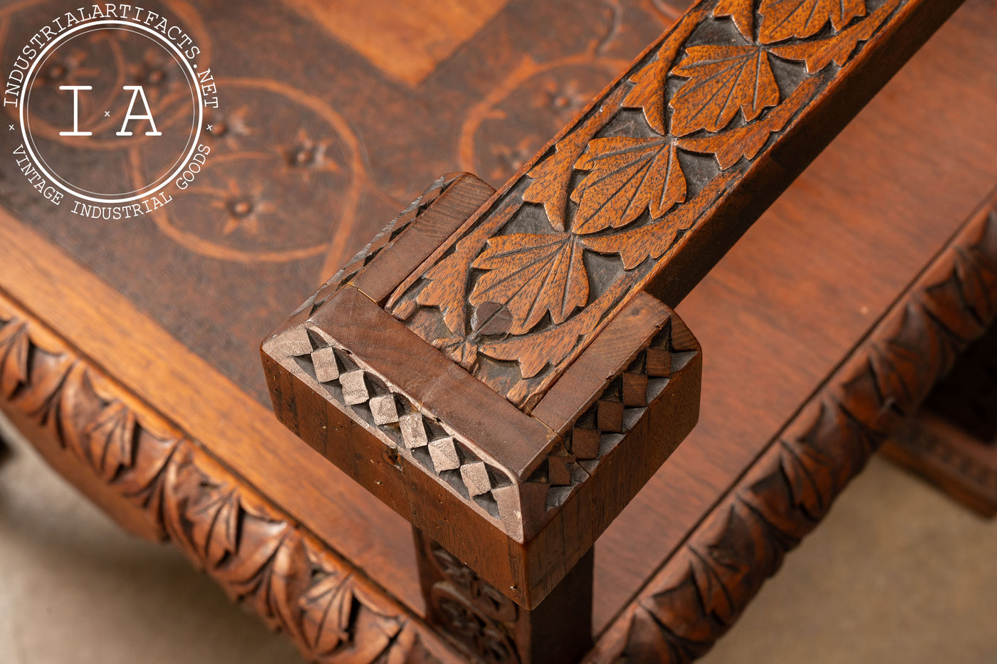 19th Century Ornately Carved Mahogany Fauteuil Chair