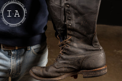 Vintage Leather Workboots With Goodyear Welt