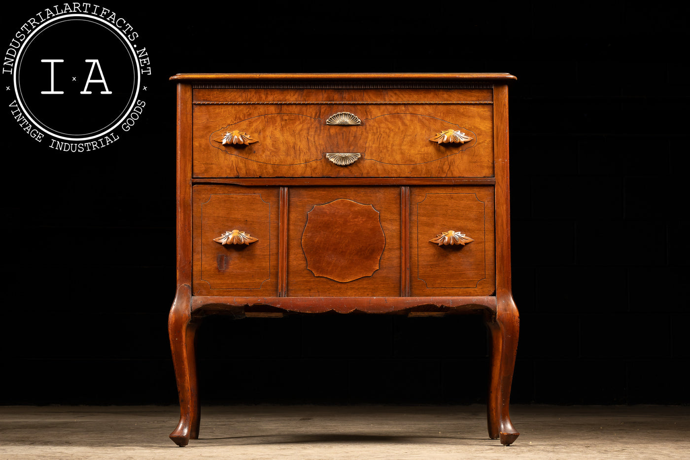 Antique Walnut Sideboard on Cabriole Legs