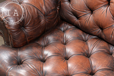 Vintage Double-Sided Chesterfield Couch in Brown