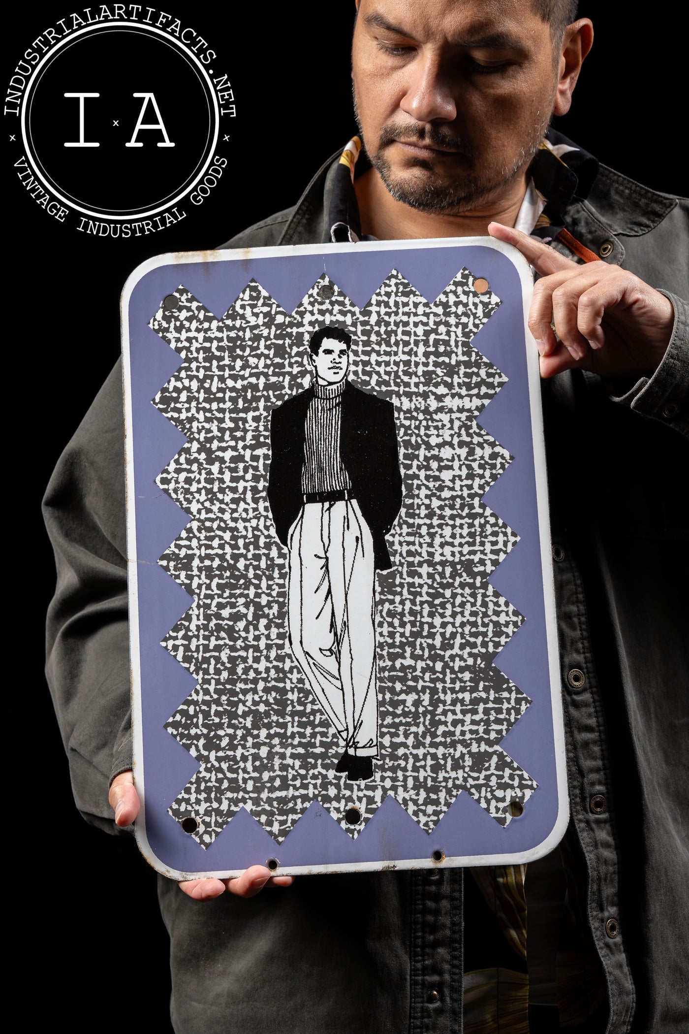 Set Of Men, Women Post-Modern Porcelain Restroom Signs