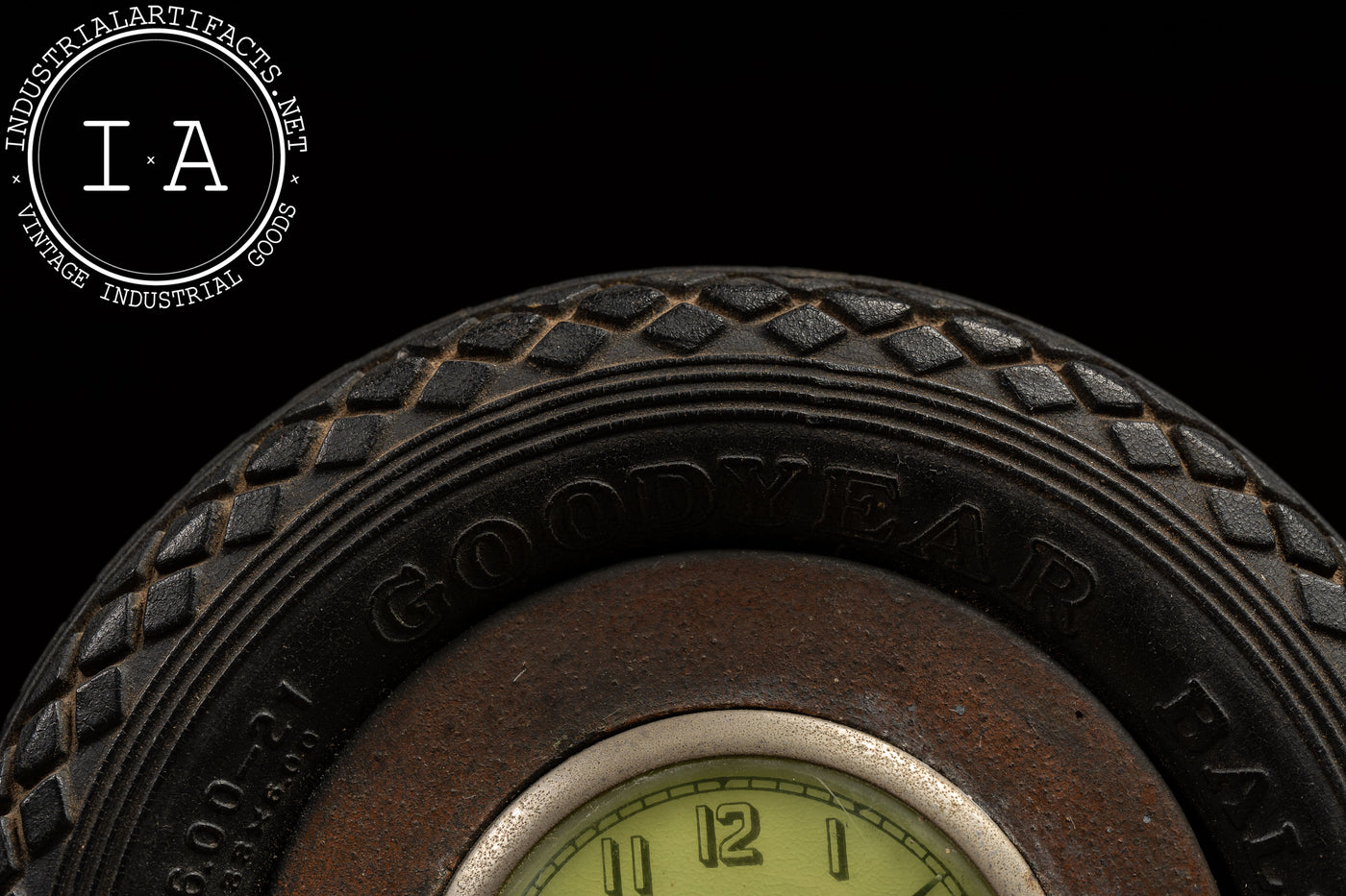 Vintage Goodyear Figural Advertising Clock by Ingraham