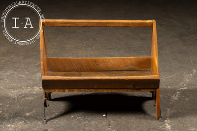 Antique Tool Caddy with Cast Iron Feet