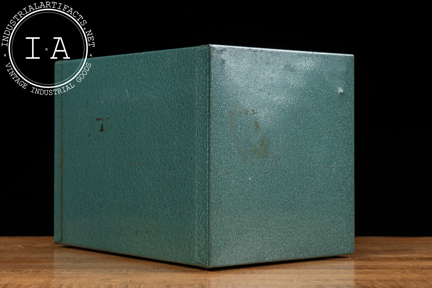 Vintage Industrial Teal Countertop Parts Bin