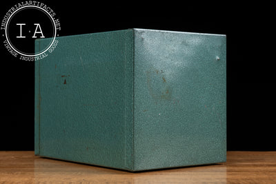 Vintage Industrial Teal Countertop Parts Bin