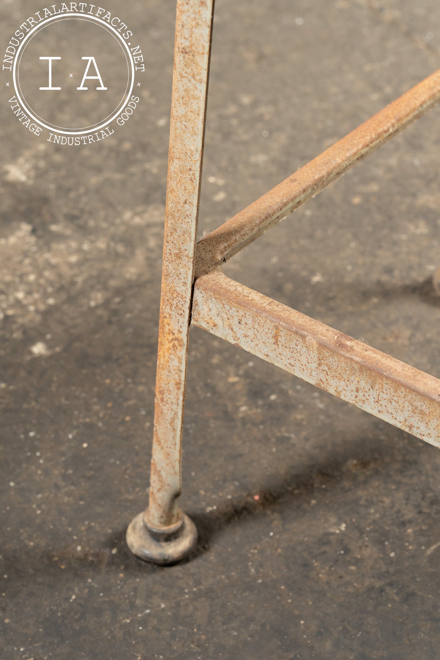 Vintage Industrial Steel Shop Stool