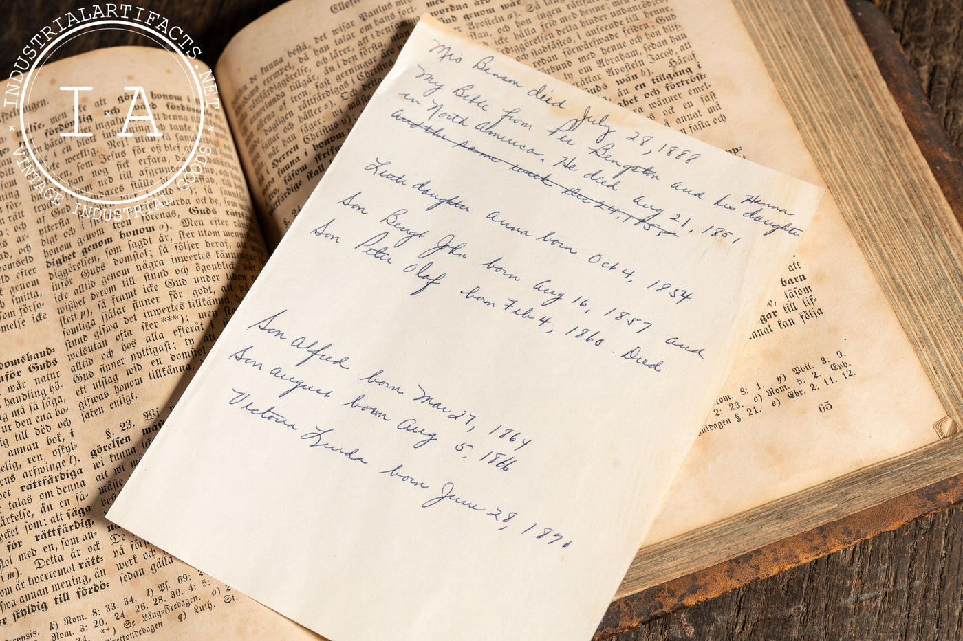 Mid-19th Century Swedish Devotional Bible by Anders Nohrborg
