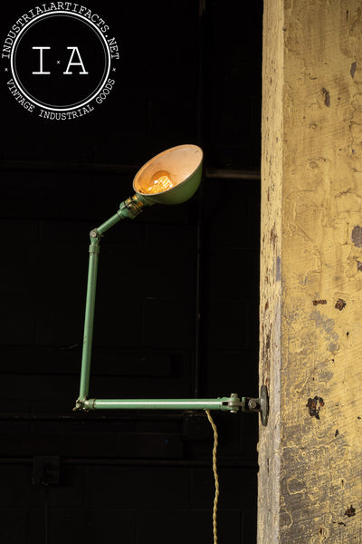 Vintage Ajusco Articulated Task Lamp in Green