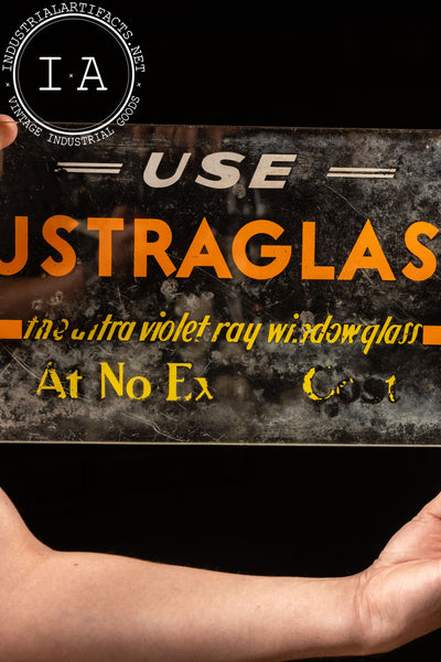 Vintage Lustraglass Advertising Sign