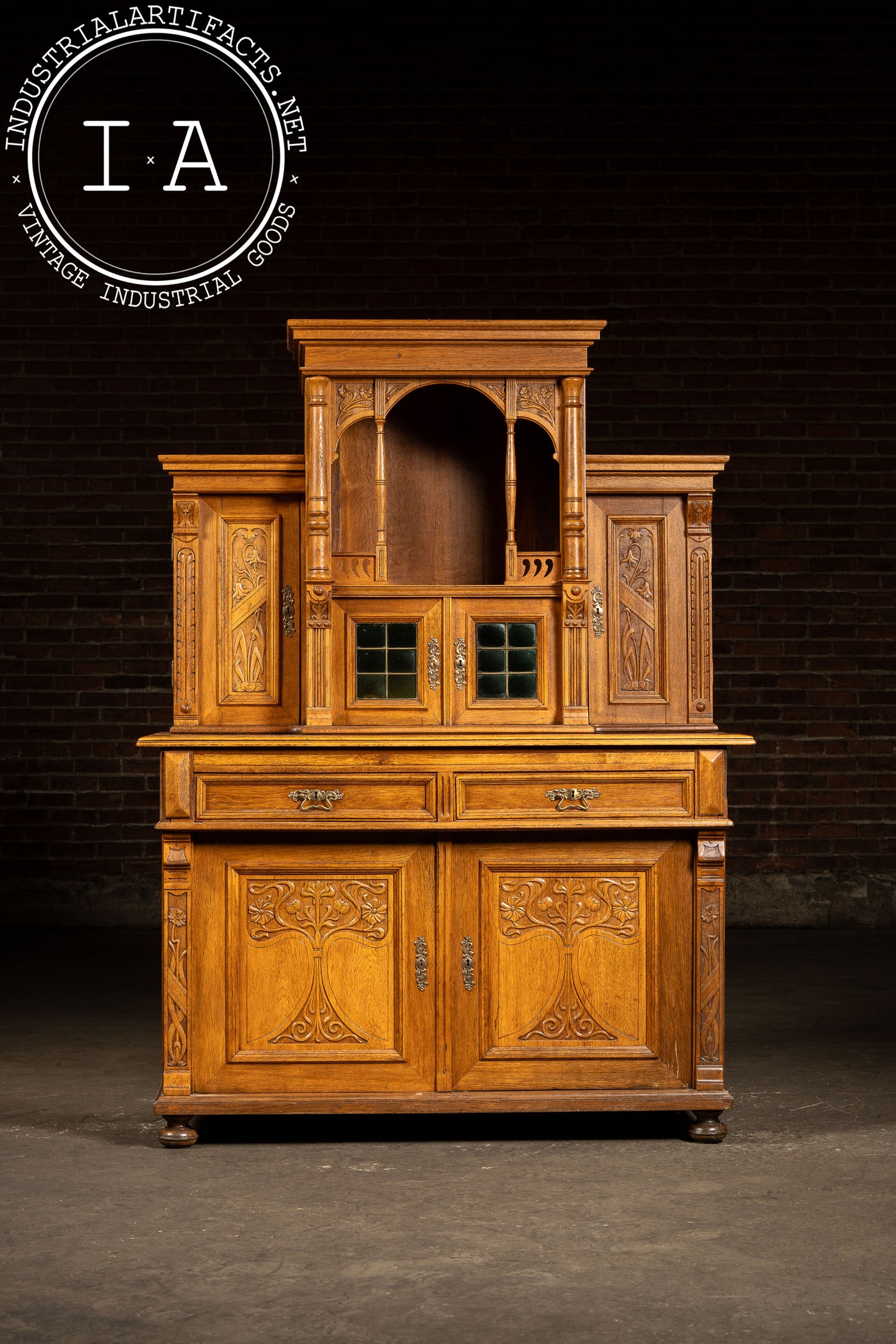 c. 1872 German Gothic Revival Parlor Cabinet
