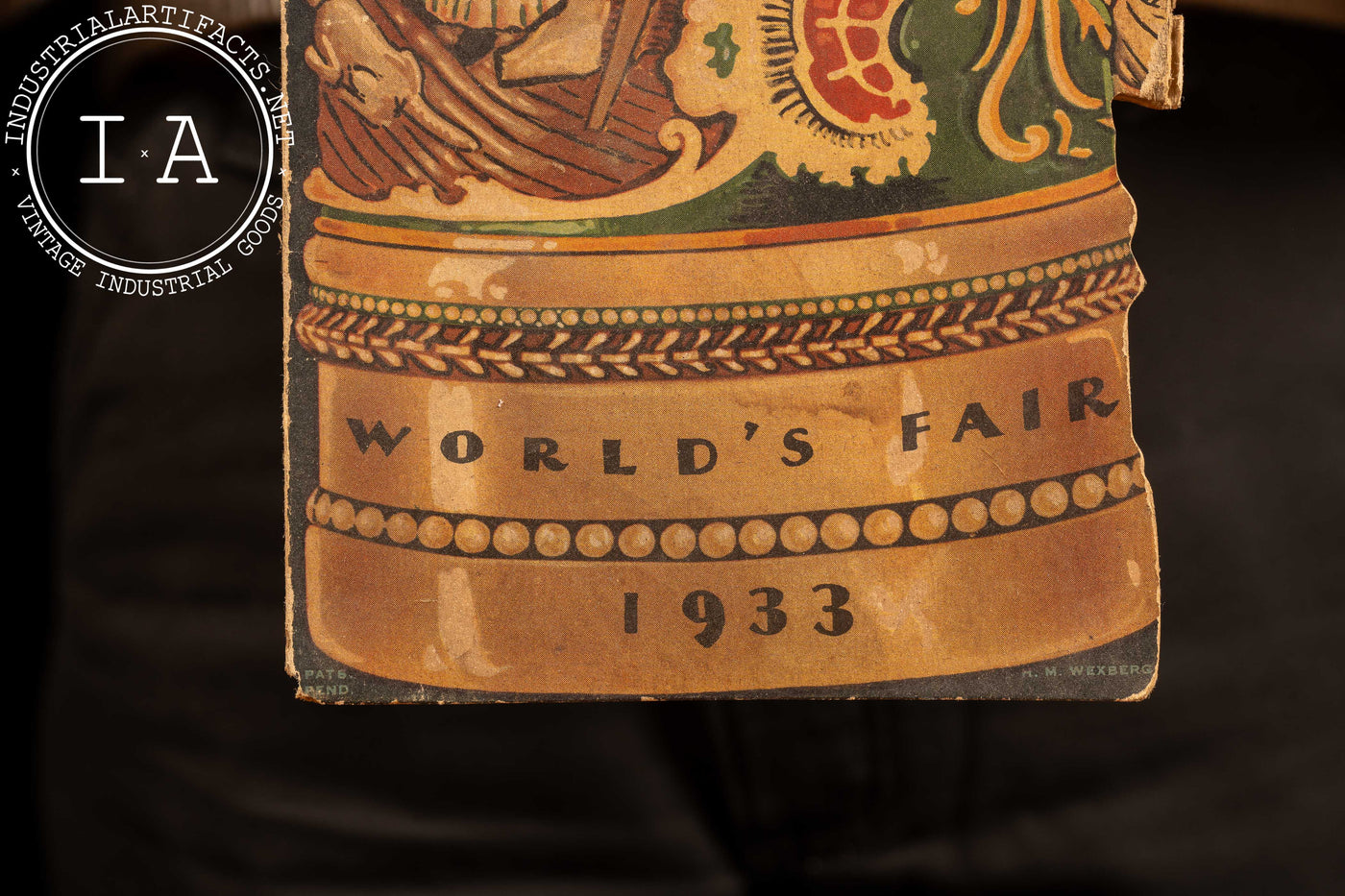 Vintage 1933 Chicago World's Fair Table Sign
