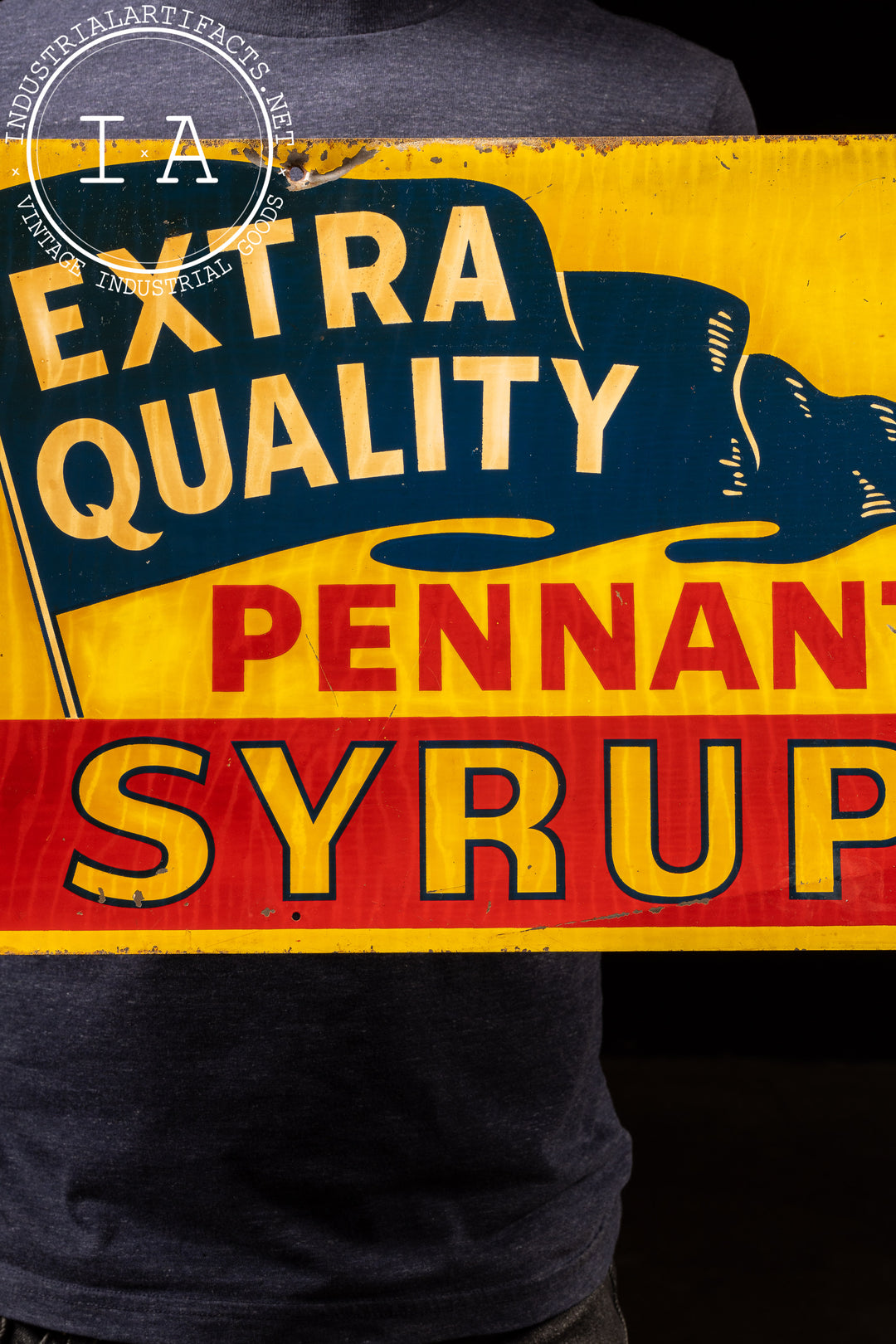 4016 °C-ute ピンナップポスター Vintage Pennant Syrup Painted Tin Advertising Sign – Industrial