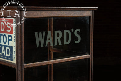 Early 20th Century Ward’s Tip-Top Bread Oak Display Case