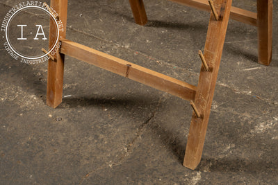 Antique Wooden A-Frame Drying Rack with Pegs