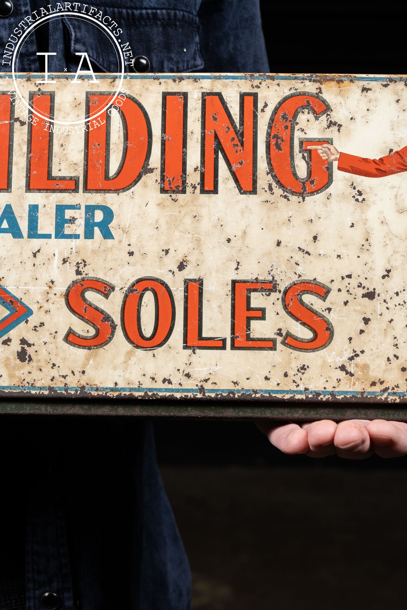 Antique Hood Shoe Rebuilding Storefront Sign