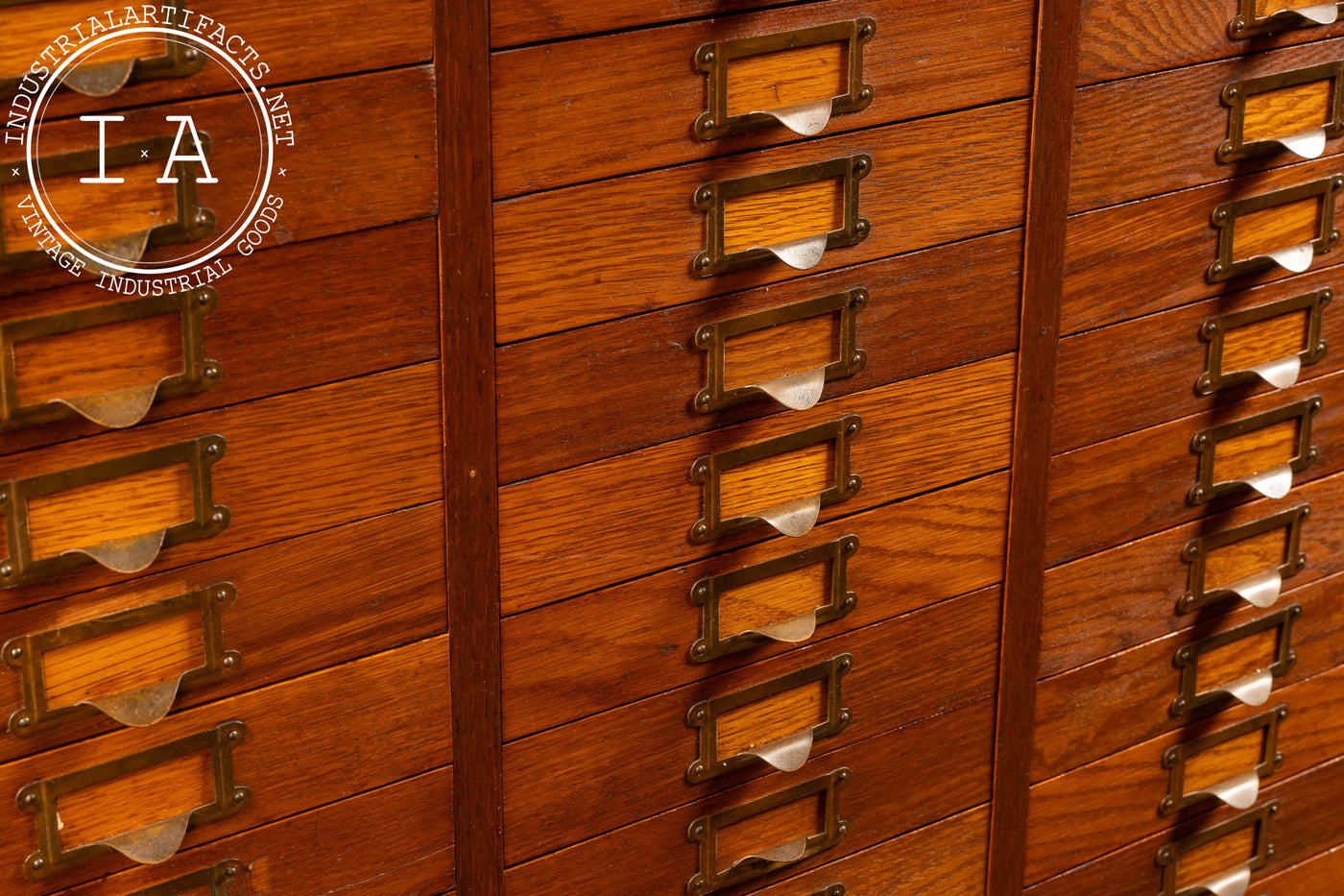 Massive Antique 153-Drawer Oak Apothecary Cabinet