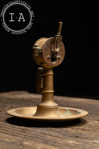 Antique Brass Maritime E.O.T. Figural Cigar Cutter and Ashtray