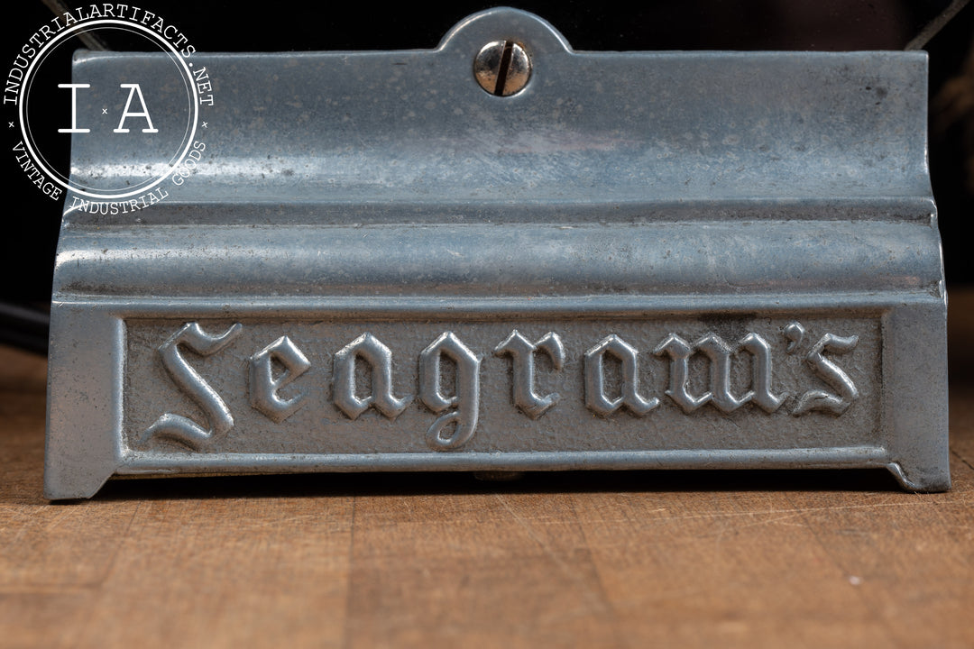 ヴィンテージ　Seagram's 100 Pipers テーブルランプ Vintage Lighted and Reverse-Painted Glass Seagram's Sign