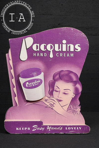 Pacquins Hand Cream Die-Cut Advertising Display