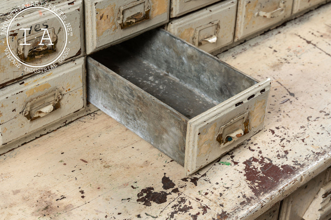 Antique Art Deco Chippy Apothecary Cabinet