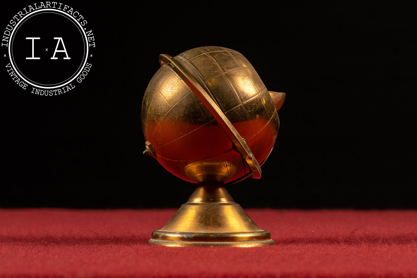 Vintage Space Age Brass Globe Ashtray