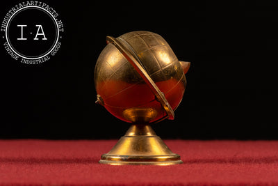 Vintage Space Age Brass Globe Ashtray