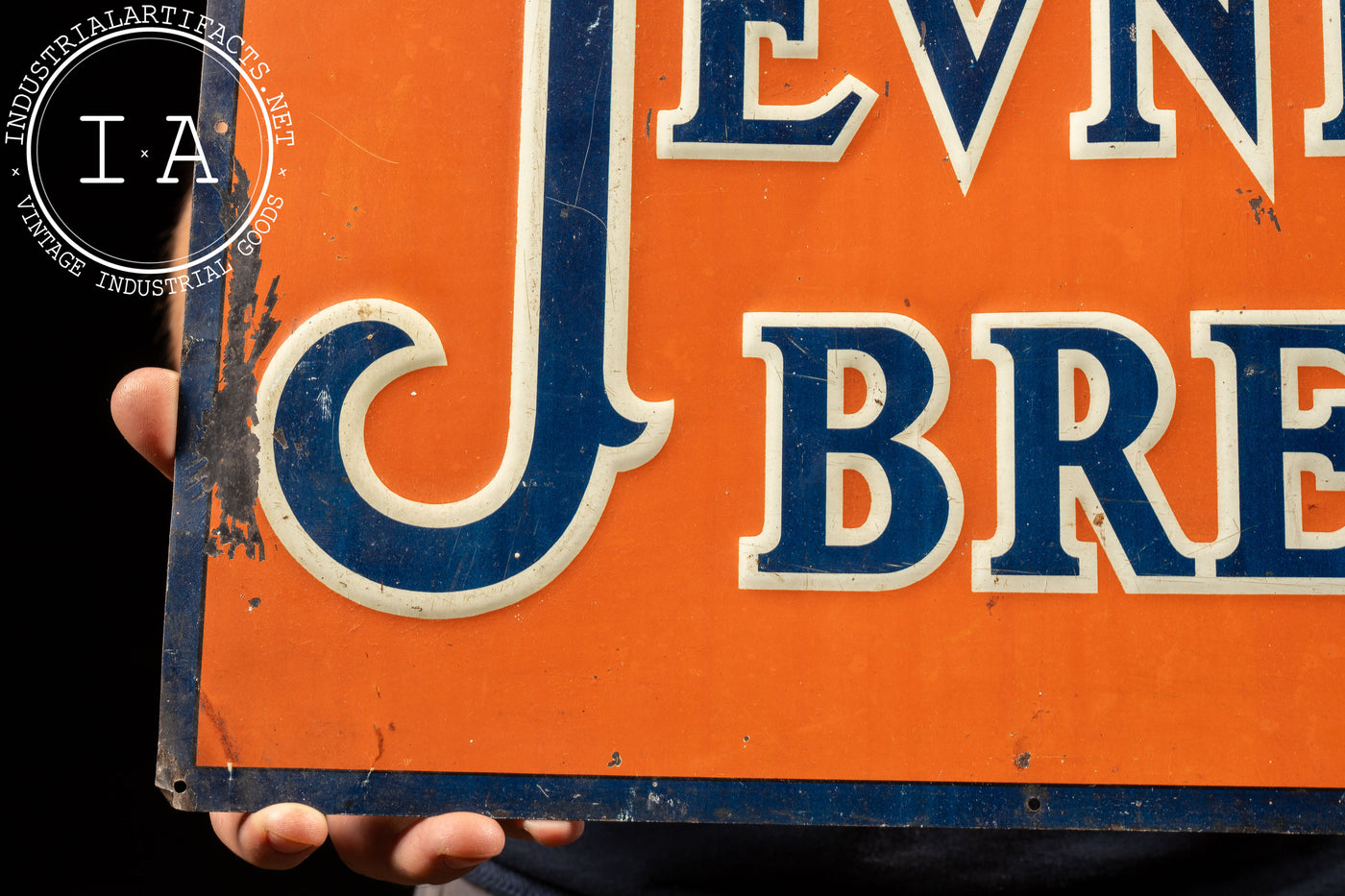 Early 20th Century Jevne's Bread Embossed Tin Sign