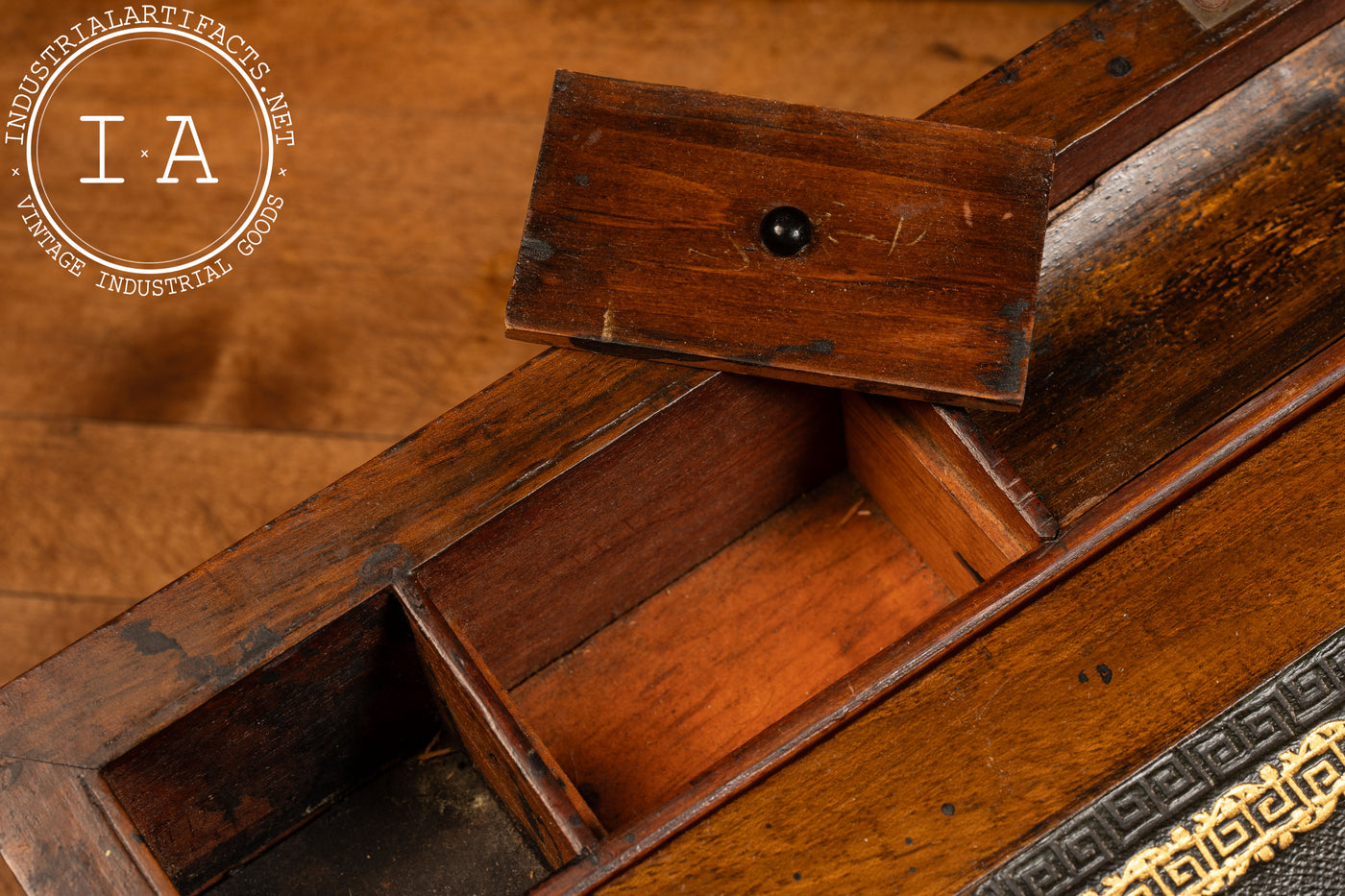 Antique English Walnut Folding Lap Desk