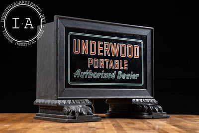 Underwood Portable Lighted Glass Sign