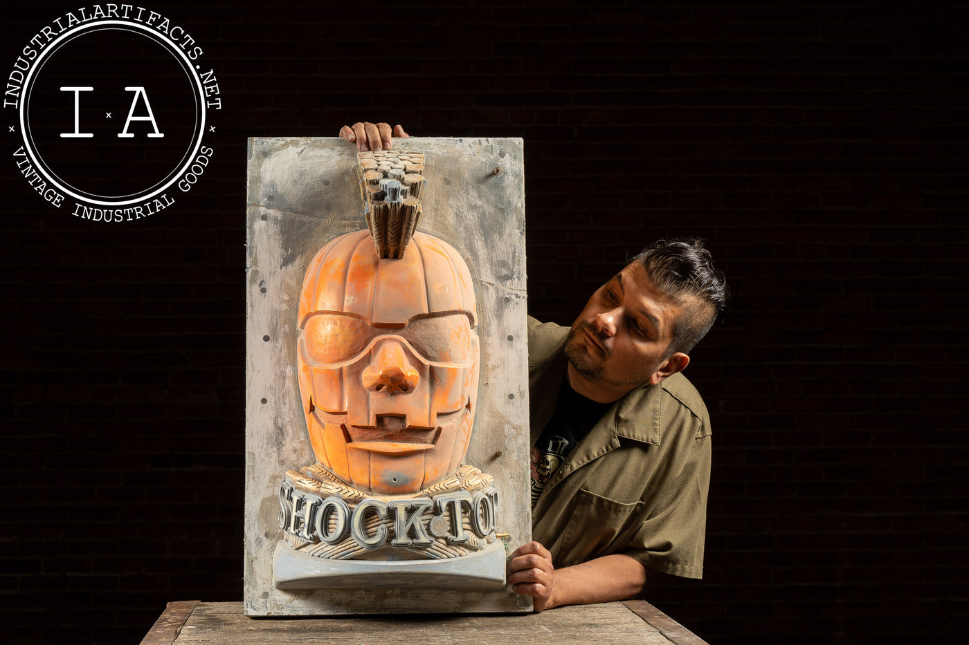 One of a Kind Shock Top Jack-O'-Lantern Beer Sign Master Mold